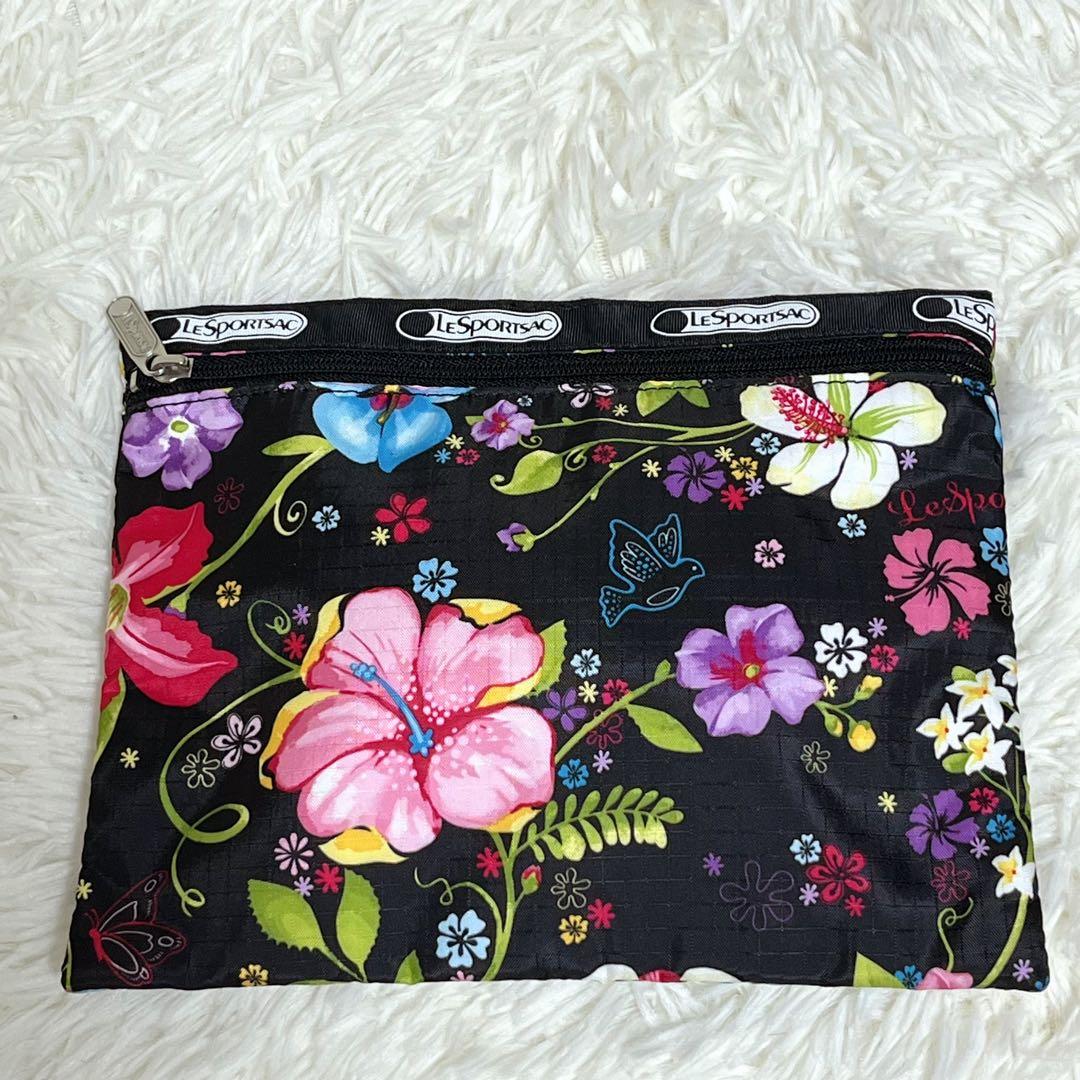 ⭐︎ハワイ限定⭐︎ レスポートサック ボストン ショルダー 2way ポーチ 鍵 花