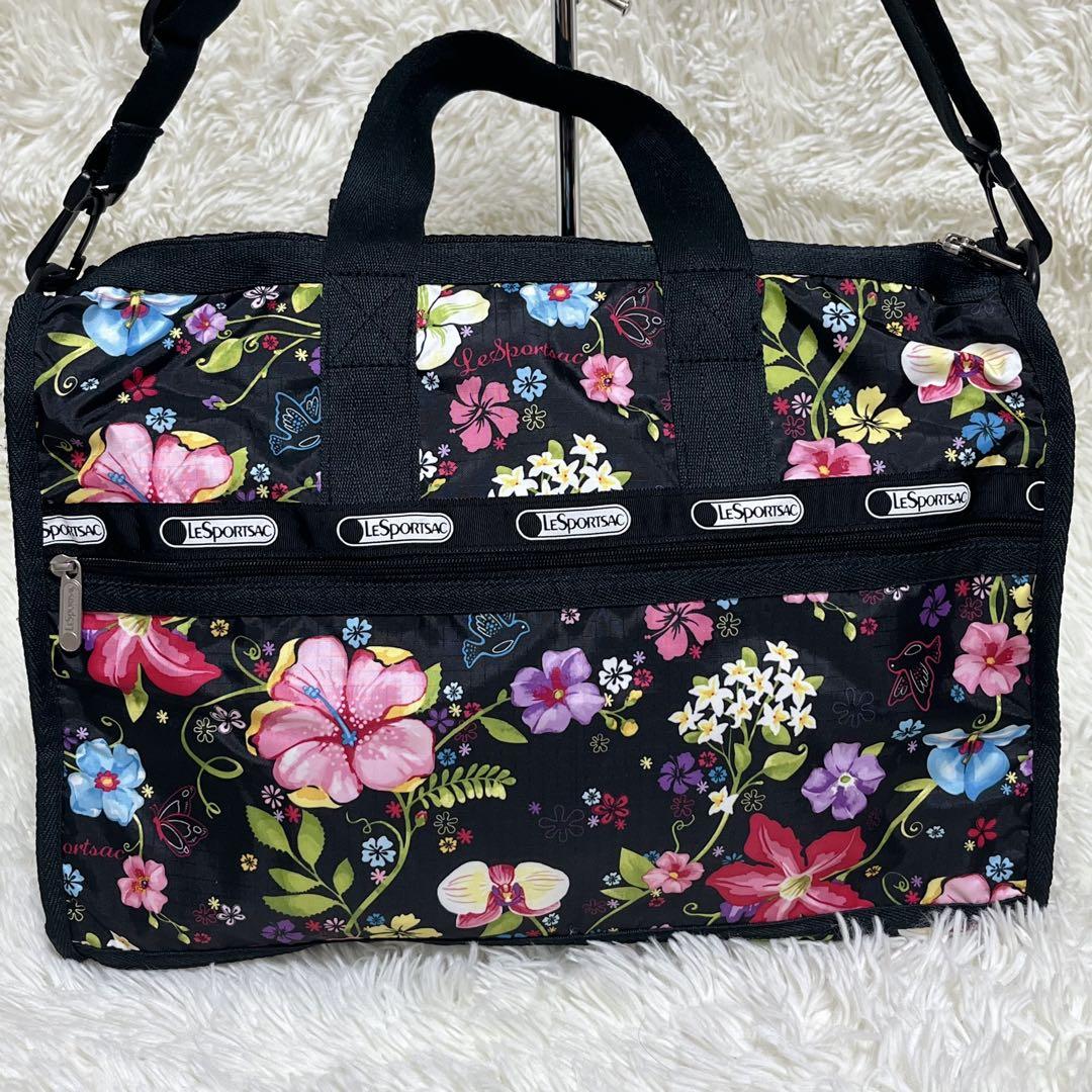 ⭐︎ハワイ限定⭐︎ レスポートサック ボストン ショルダー 2way ポーチ 鍵 花