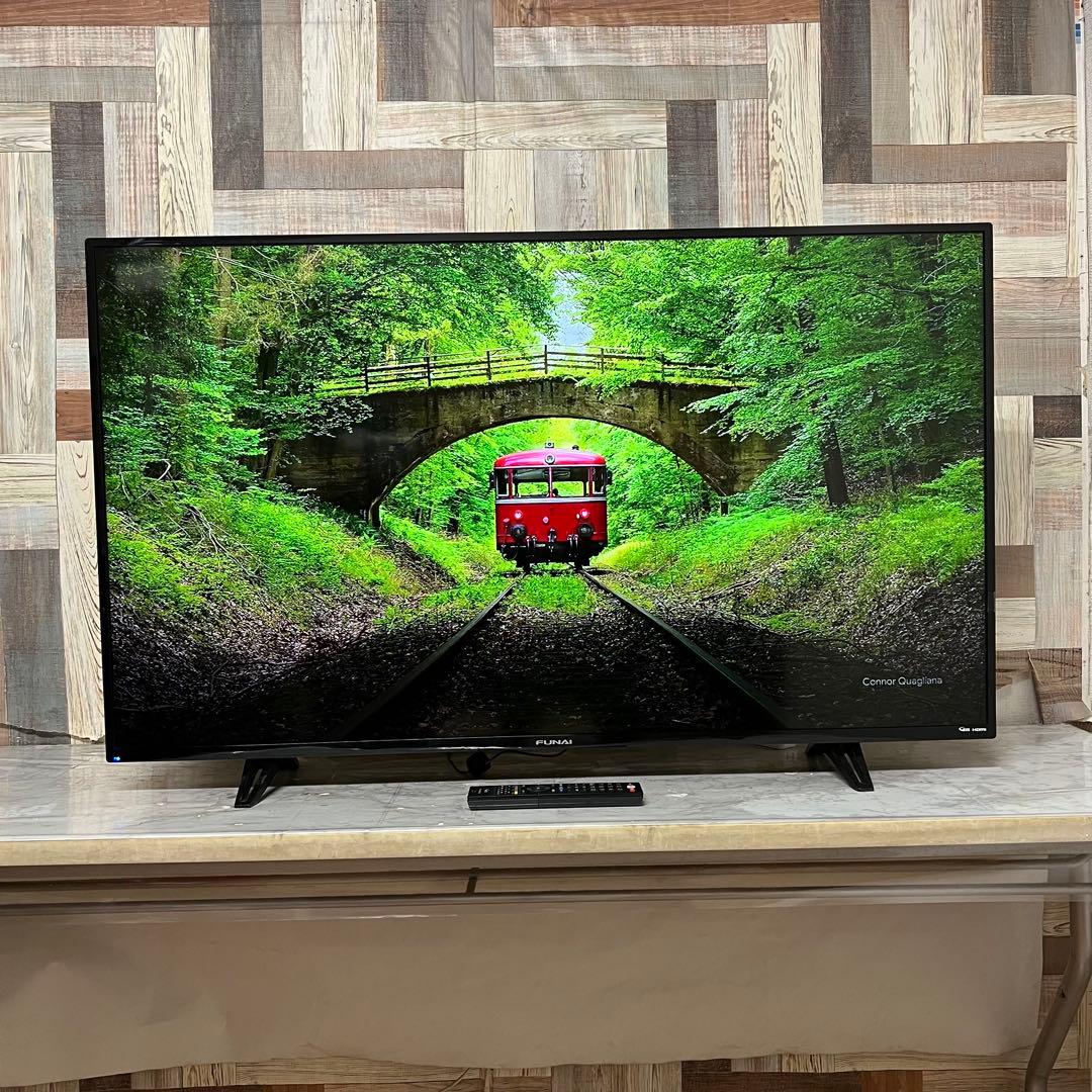 全国送料込❣️フナイ 50型 4K液晶TV地デジBSCSチューナー内蔵外付HDD