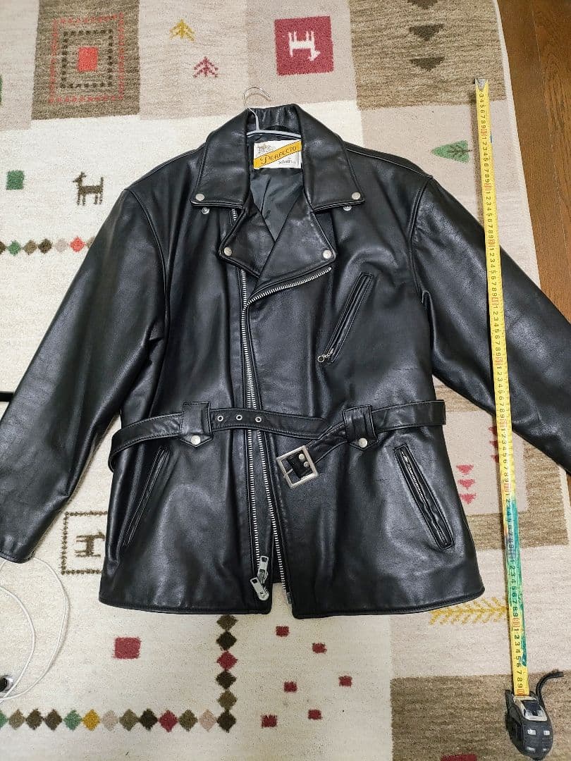 perfecto schott nyc 46サイズ　革ジャン　コート　ロング
