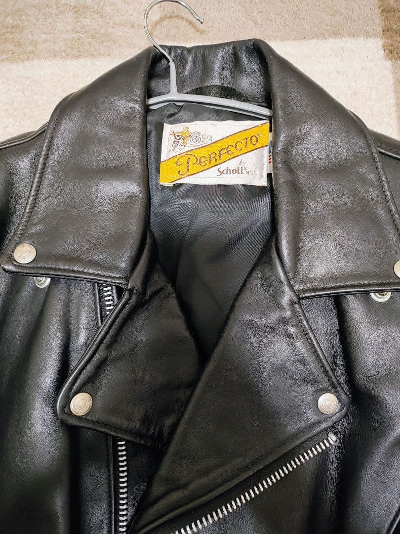 perfecto schott nyc 46サイズ　革ジャン　コート　ロング