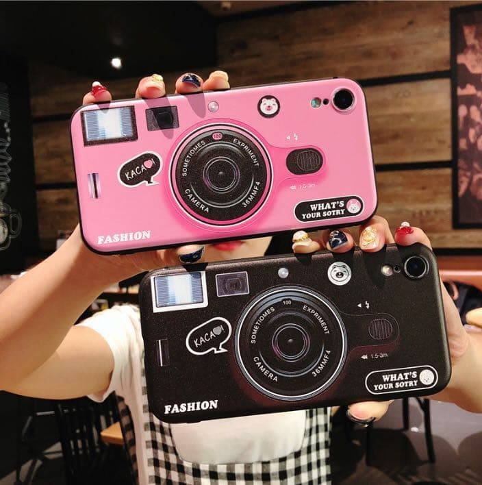 iPhone スマホ ケース カメラ 型 ピンク iPhone XR 新品