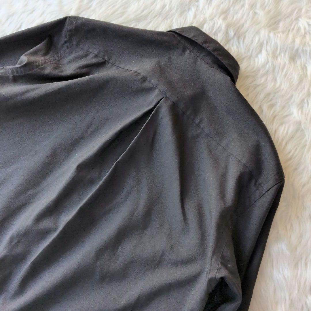 ✨完売品✨NIKKE生地★ブラック★無地★シャツ★長袖★ウール★M★アローズ