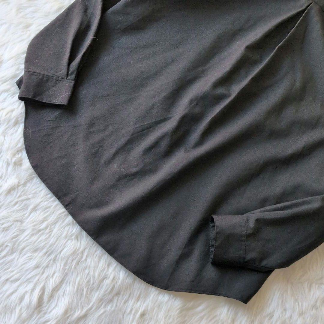 ✨完売品✨NIKKE生地★ブラック★無地★シャツ★長袖★ウール★M★アローズ