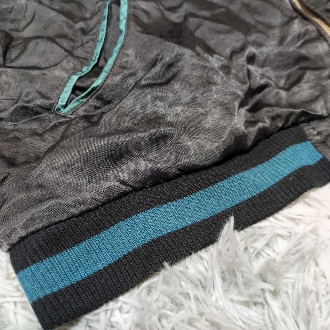 【花旅楽団】XL☆和柄スカジャン☆桜金魚鉢柄☆刺繍☆リバーシブル