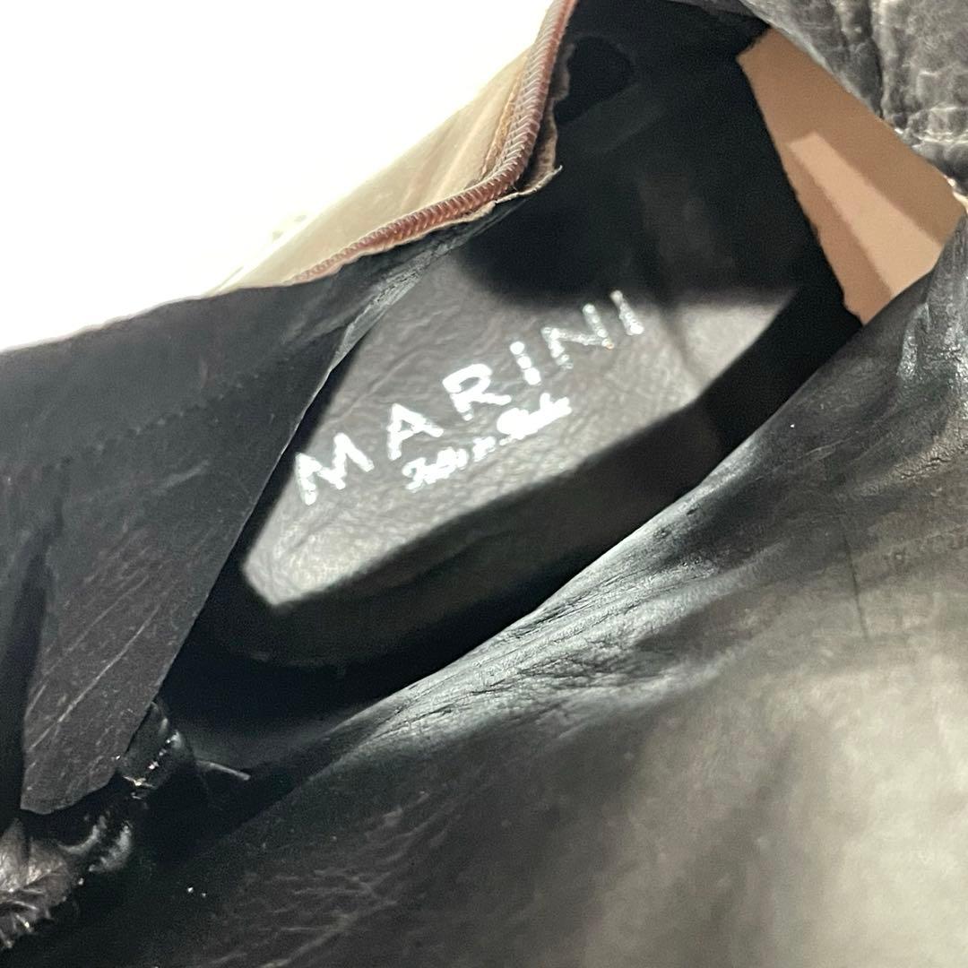 【MARNI】未使用　マルニ レザー ウエスタンブーツ サイドジップ　37