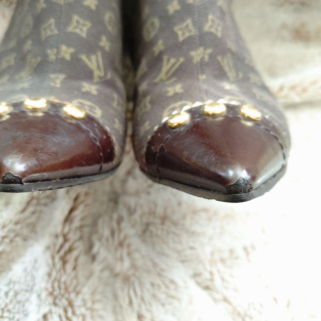 LOUIS VUITTON モノグラムミニ ショートブーツ 36