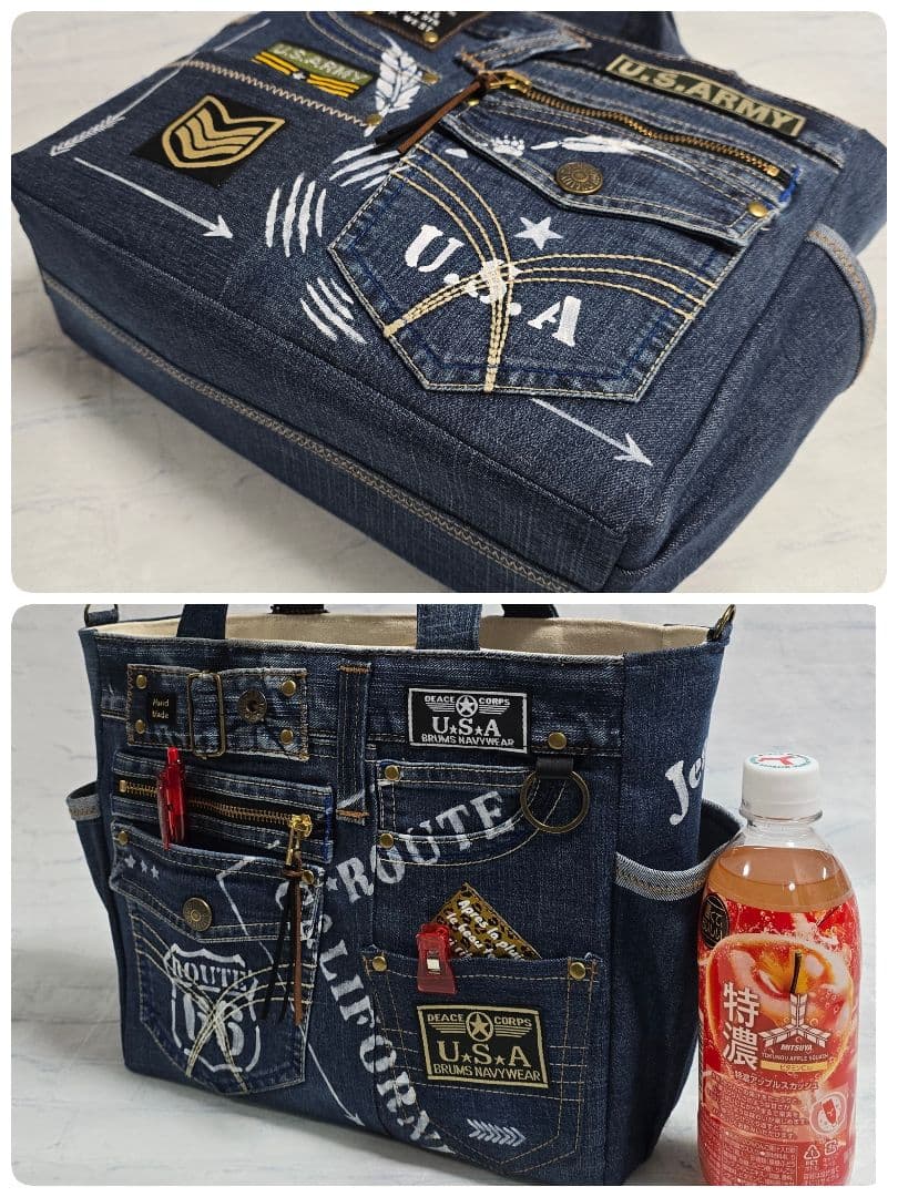 デニムリメイクトートバッグ大きめ ＆サコッシュ 4点 専用