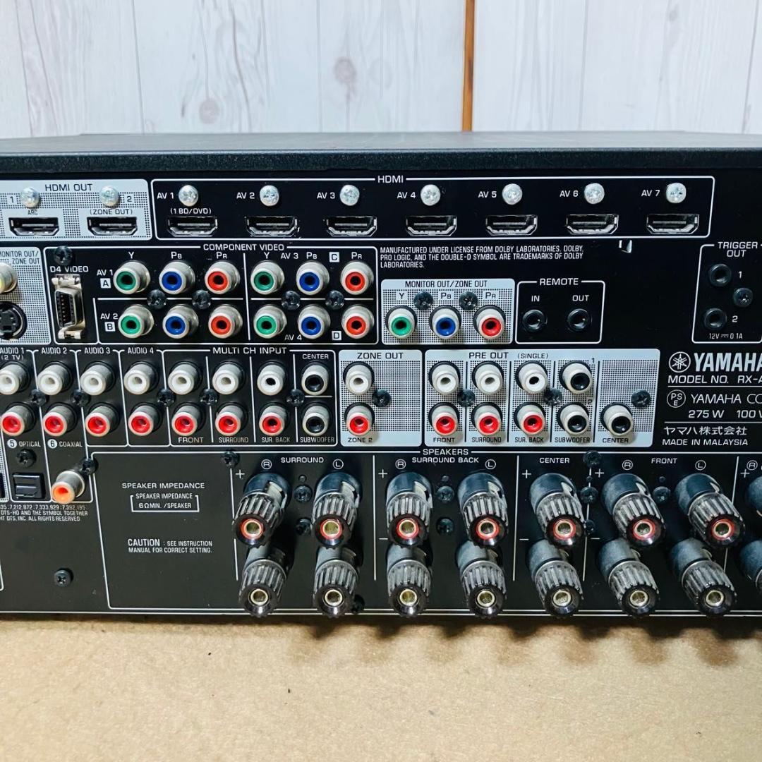 【美品】YAMAHA AVレシーバー RX-A1030 ブラック リモコン付