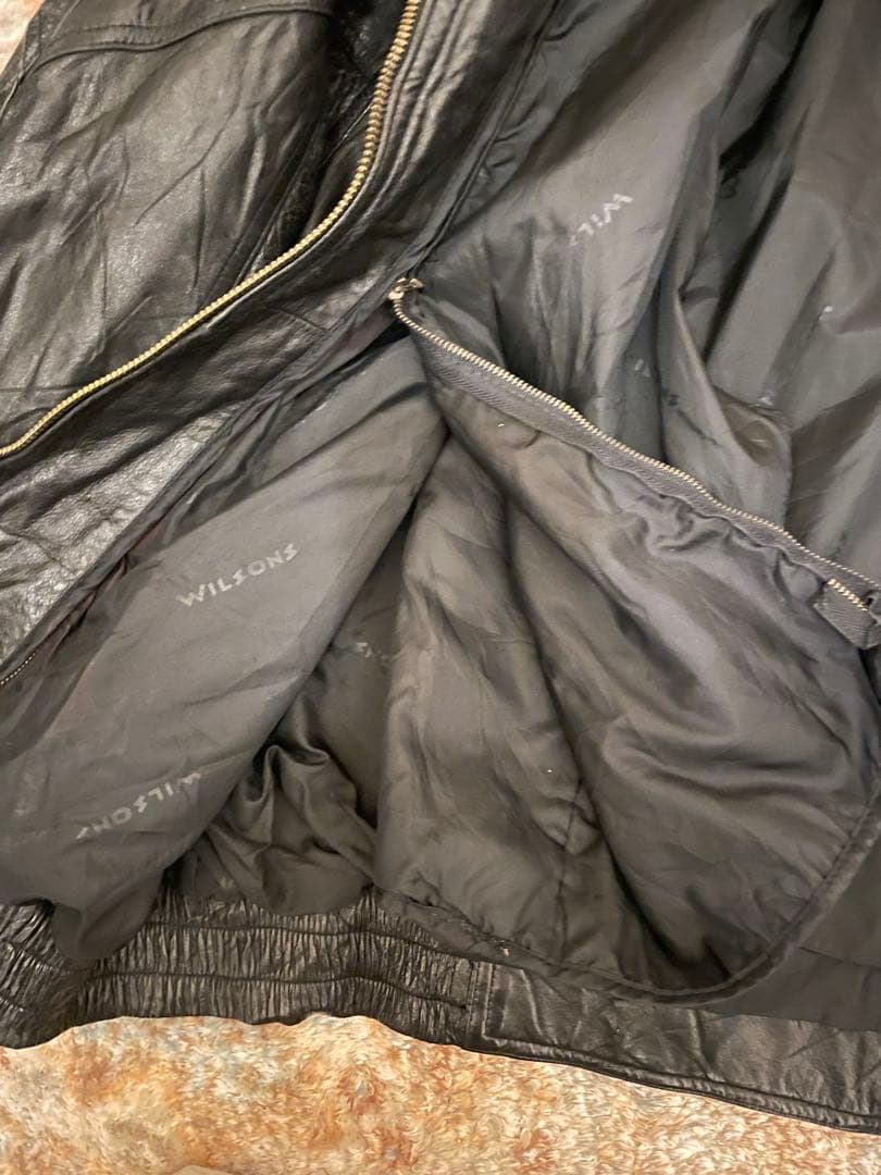 WILSONS Thinsulate 黒レザージャケット Lサイズ