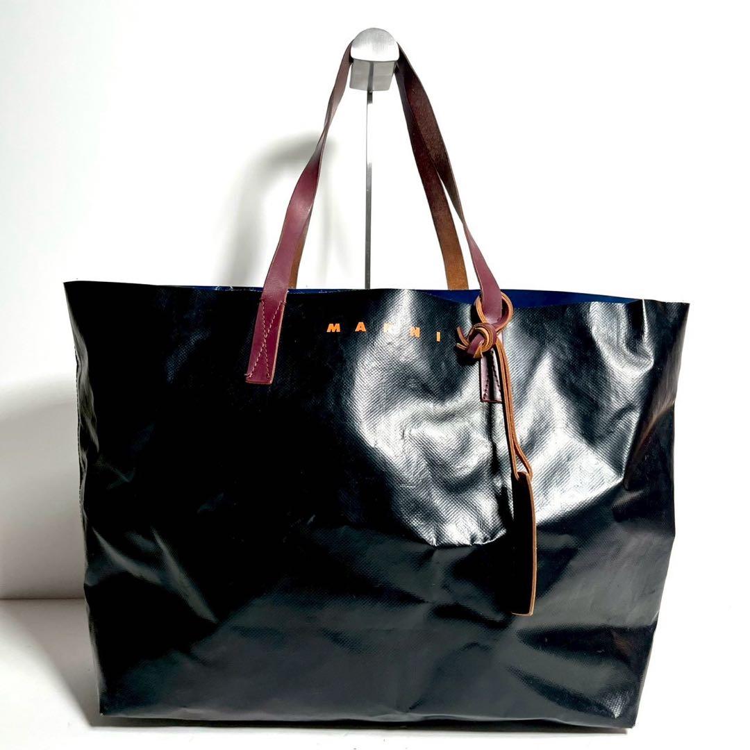 MARNI マルニ PVC トートバッグ エコバッグ 大容量 肩掛け A4可能