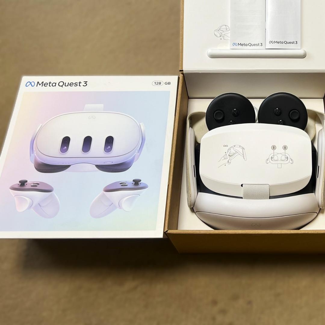  Quest 3 128GB VRヘッドセット & AMVR顔クッション