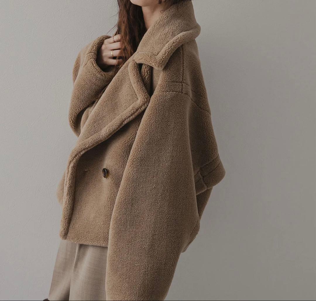 Mint❤︎latte  rectangle テディベアショートコート