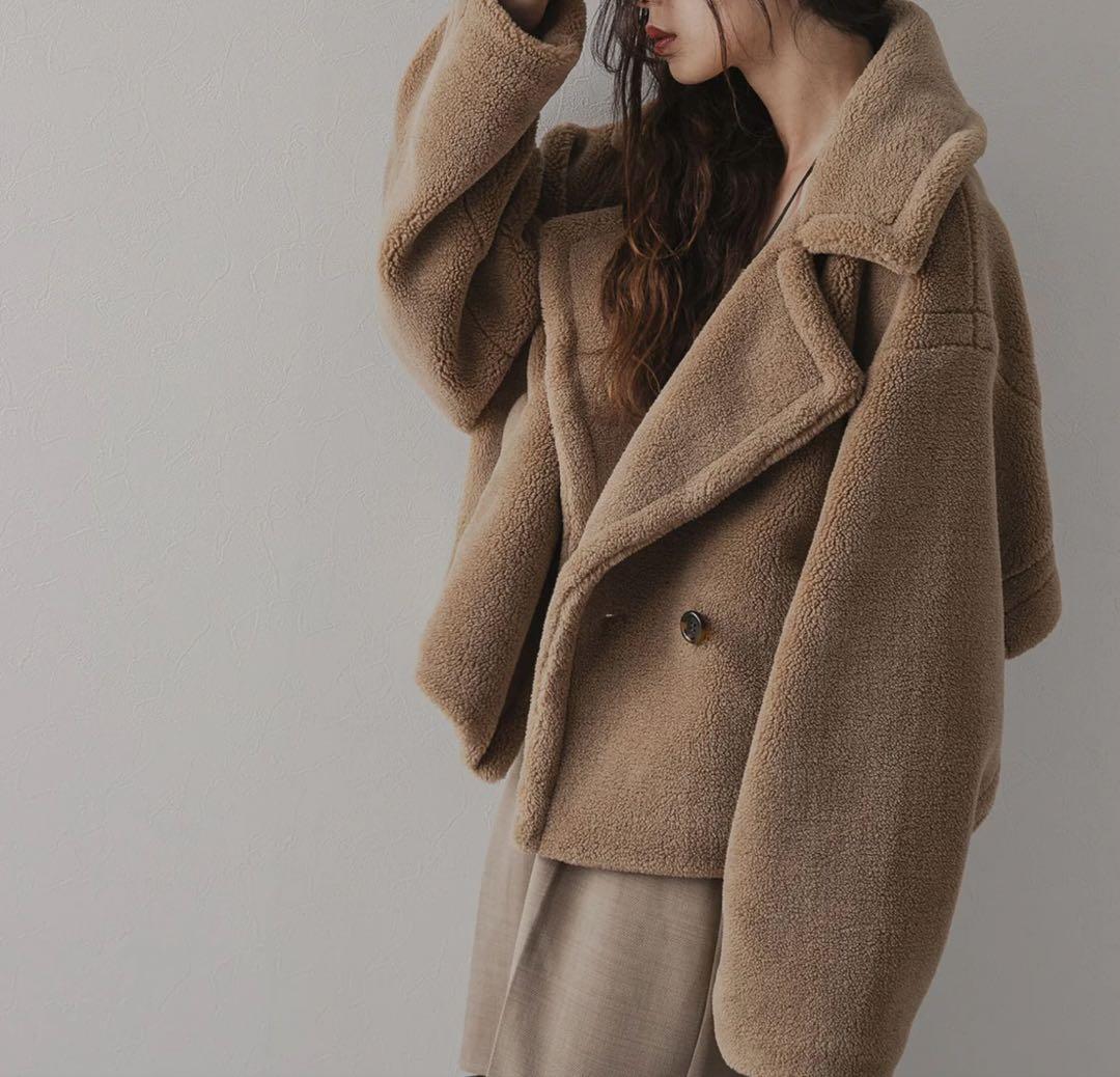 Mint❤︎latte  rectangle テディベアショートコート