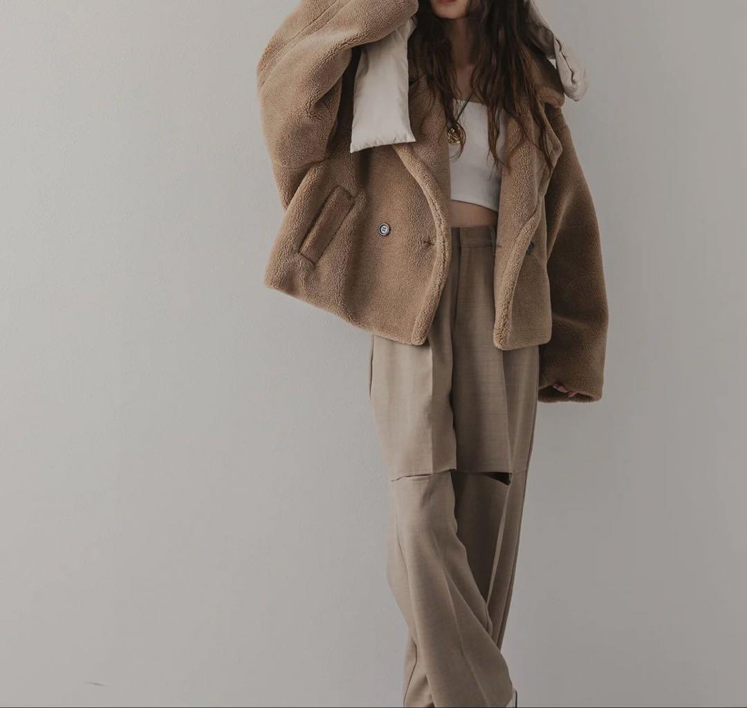 Mint❤︎latte  rectangle テディベアショートコート