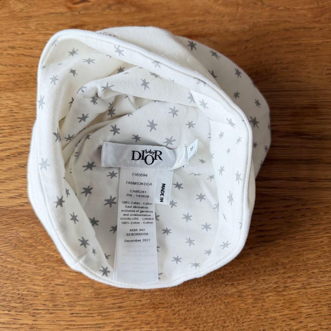 【箱あり】babyDior 星柄ロンパース＆帽子セット
