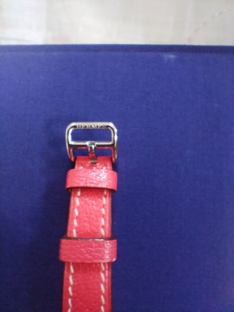 エルメス ★Hウォッチ★レッドレザー