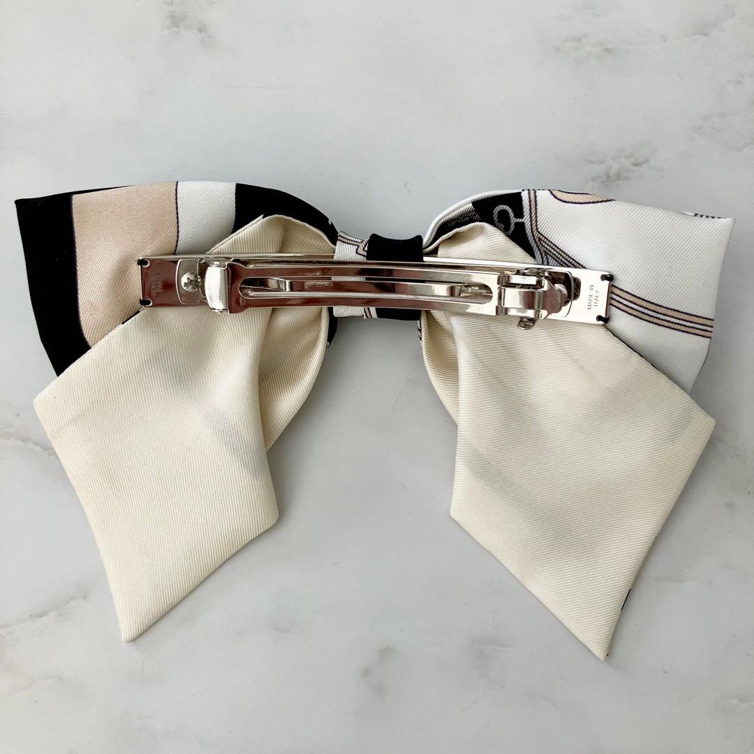 HERMES エルメス リボン バレッタ 《グルネル》 《エクスリブリス》