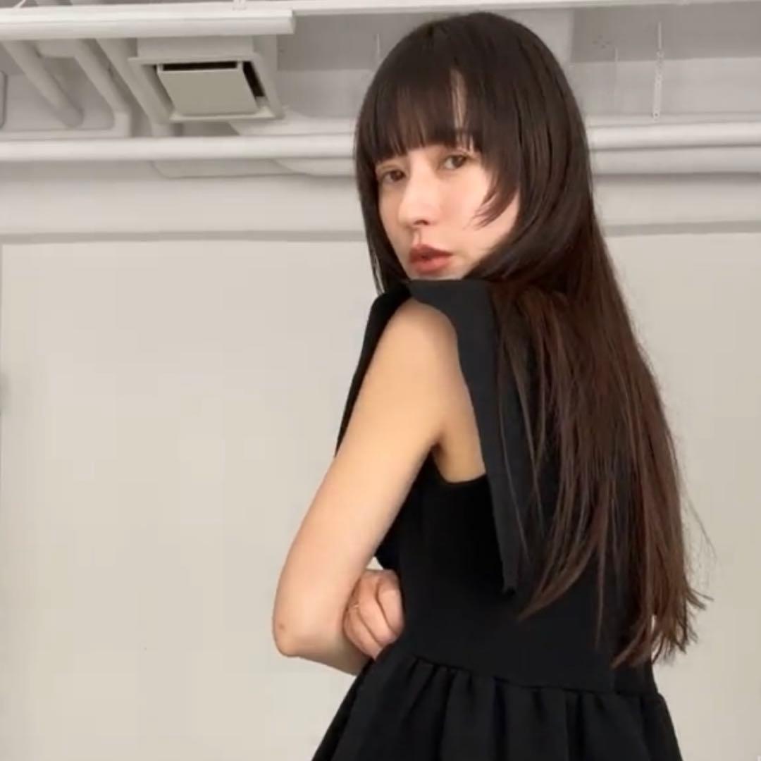 トップス CLANE SQUARE SLEEVE GATHER KNIT TOPS