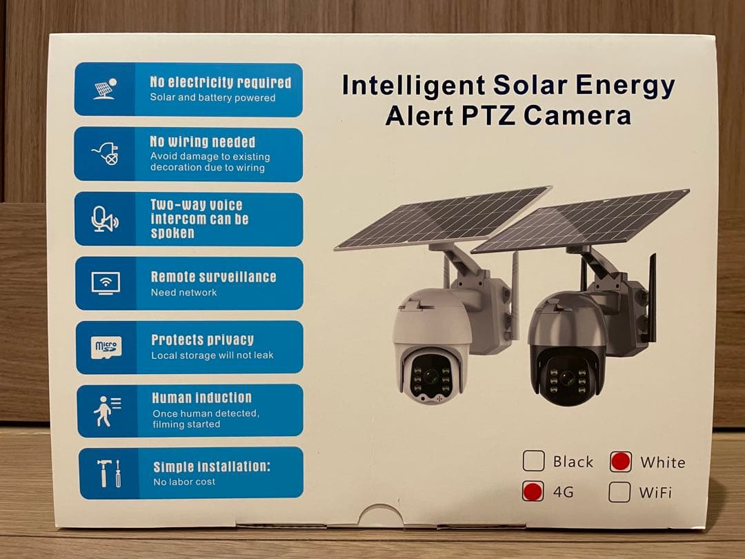 防犯カメラ4G simカード版wifi不要　Alert PTZ Camera美品