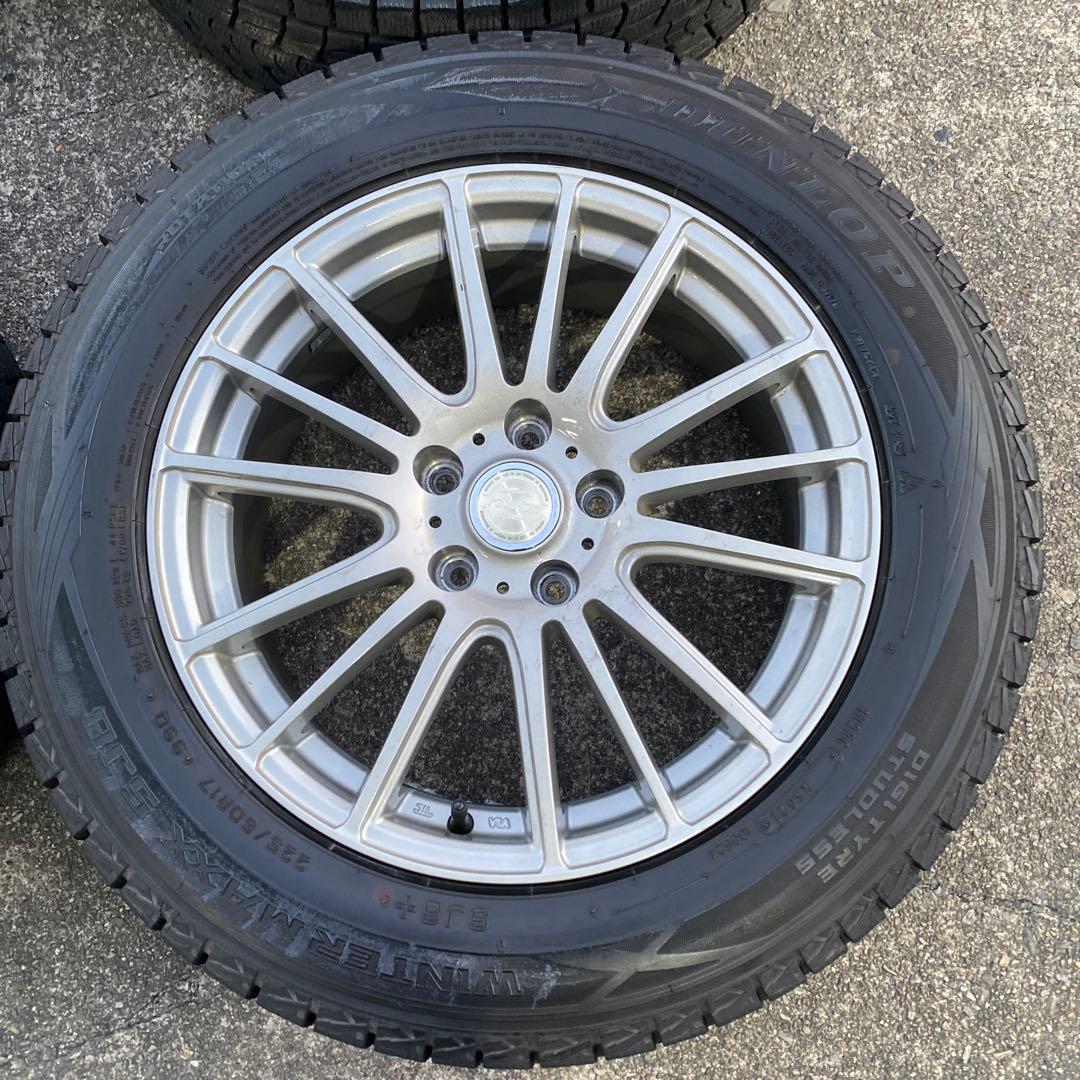 ◇中古バリ溝ダンロップ225/60R17スタッドレスセット30アルファード