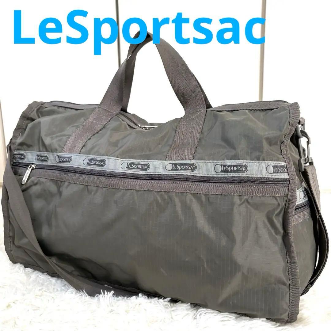 美品☆レスポートサック ラージウィークエンダー ボストンバッグ 2way グレー