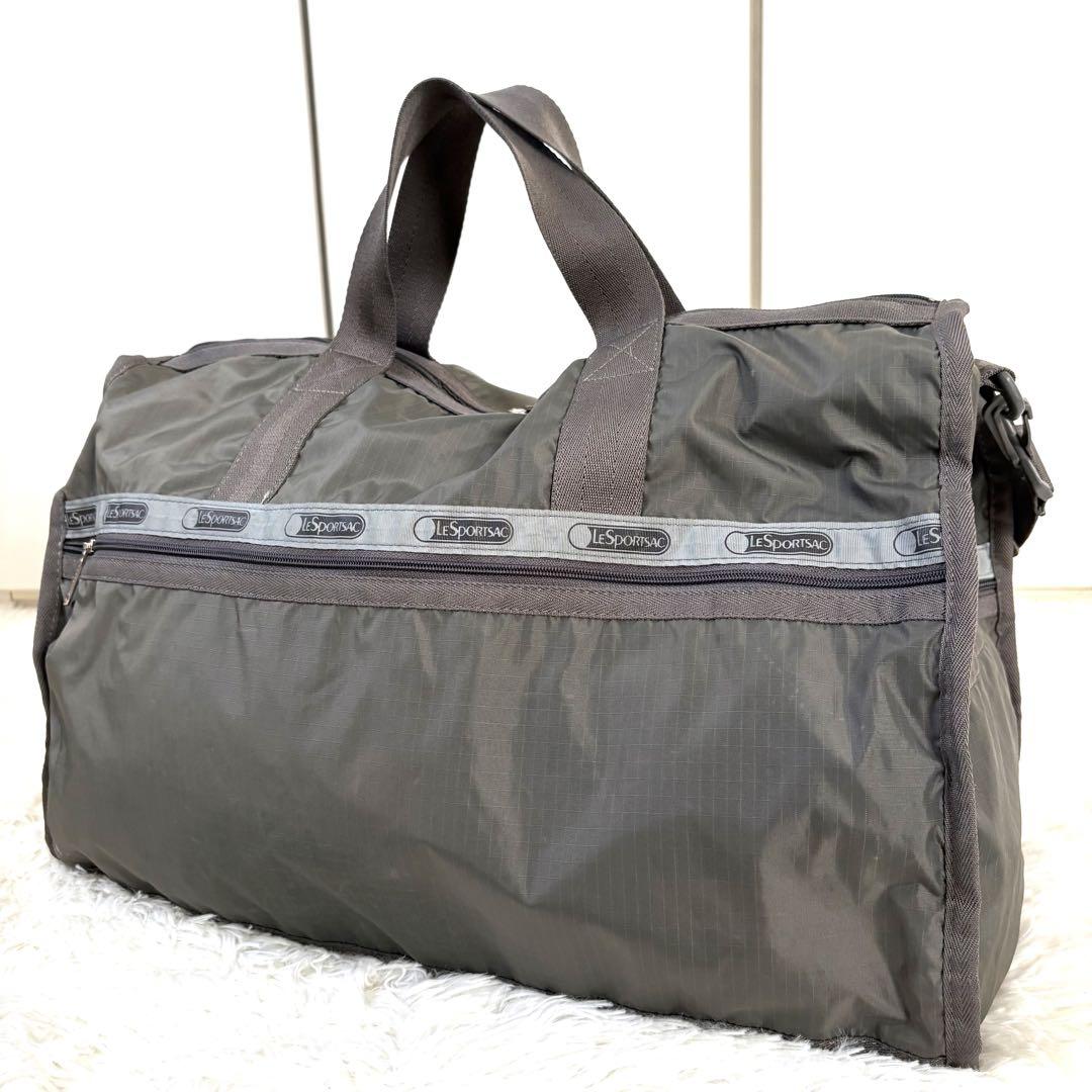 美品☆レスポートサック ラージウィークエンダー ボストンバッグ 2way グレー