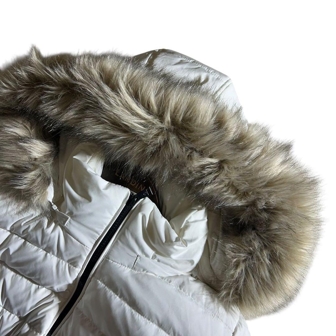 美品■LAUREN RALPH LAUREN ダウンコート　ファー　ホワイト　L