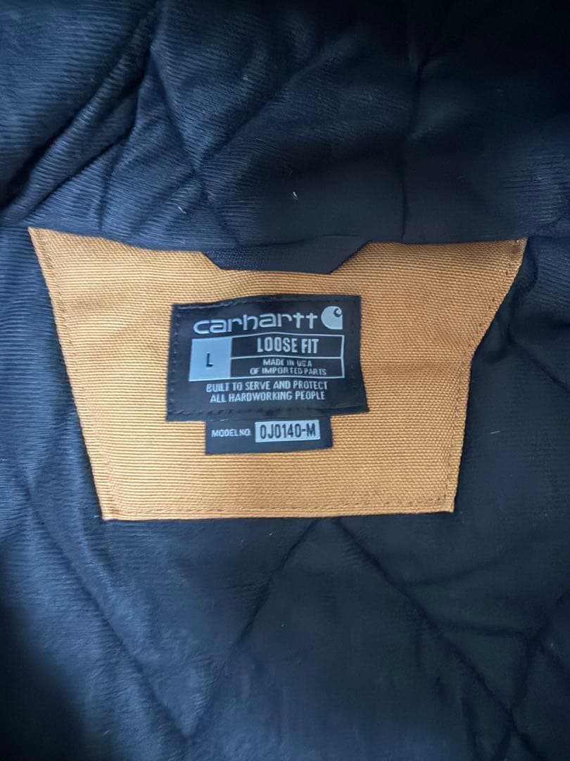 Carhartt フード付きジップアップパーカー ブラウン