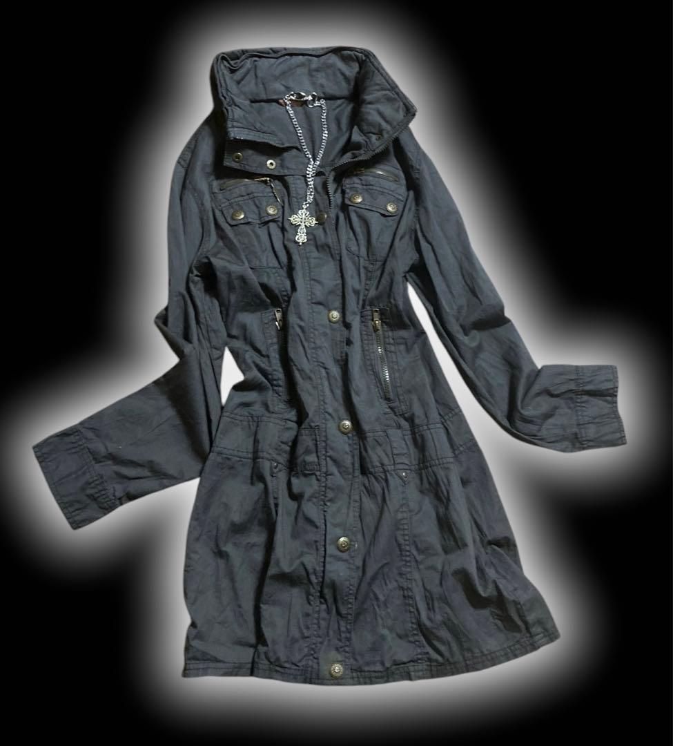 y2k00sミリタリーミニワンピフェアリーグランジ平成ギャルNANAパンクロック