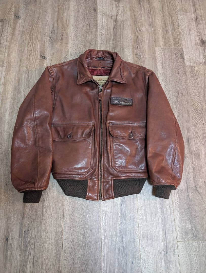 80S【CHEVIGNON 】A-2 G-1 フライトジャケット