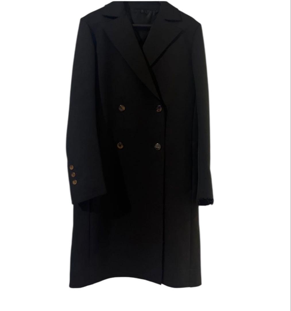 【美品】 HELMUT LANG ヘルムートラング ダブル ウール コート 黒