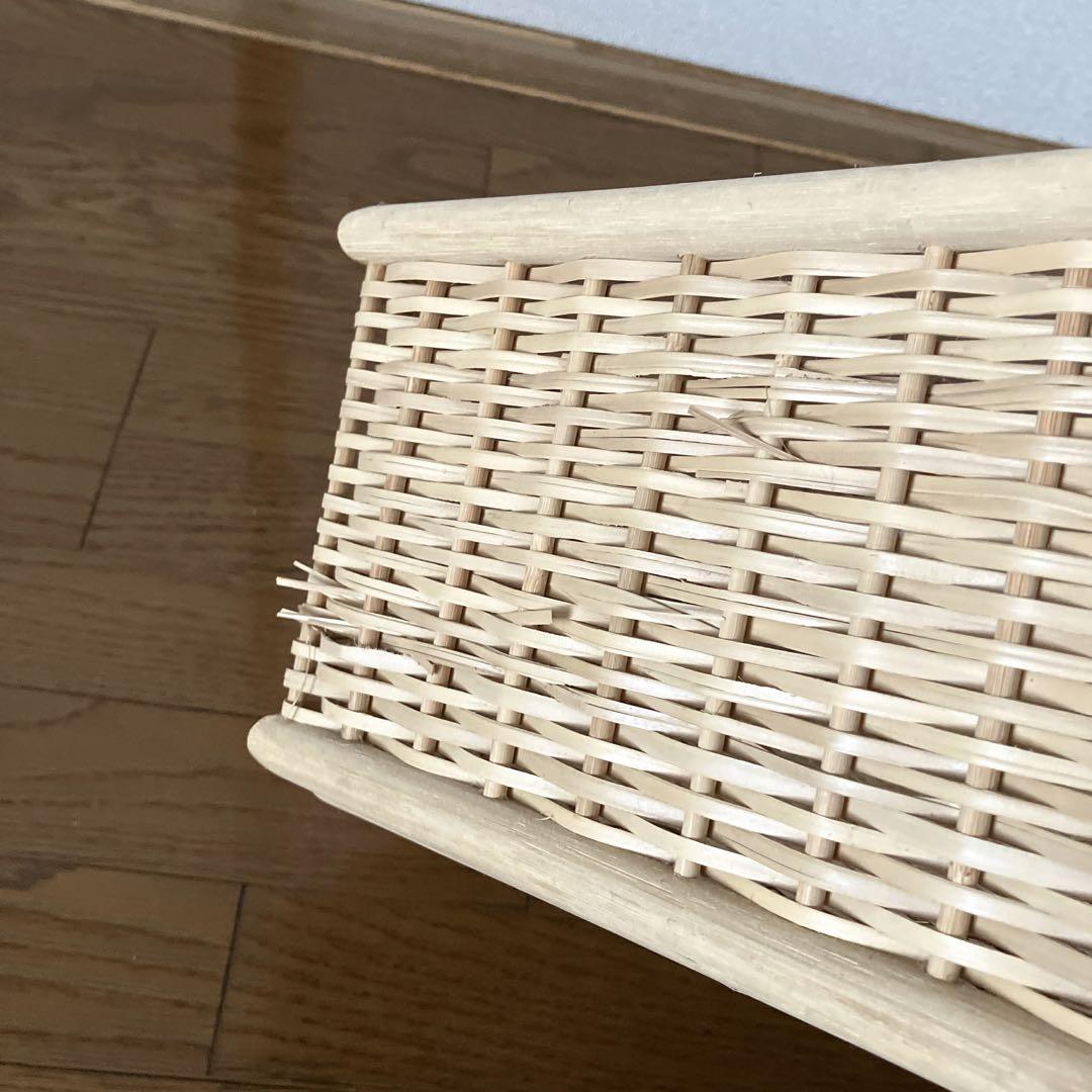 【無印良品】6個セット　重なるブリ材角型バスケット・中　35×37×16