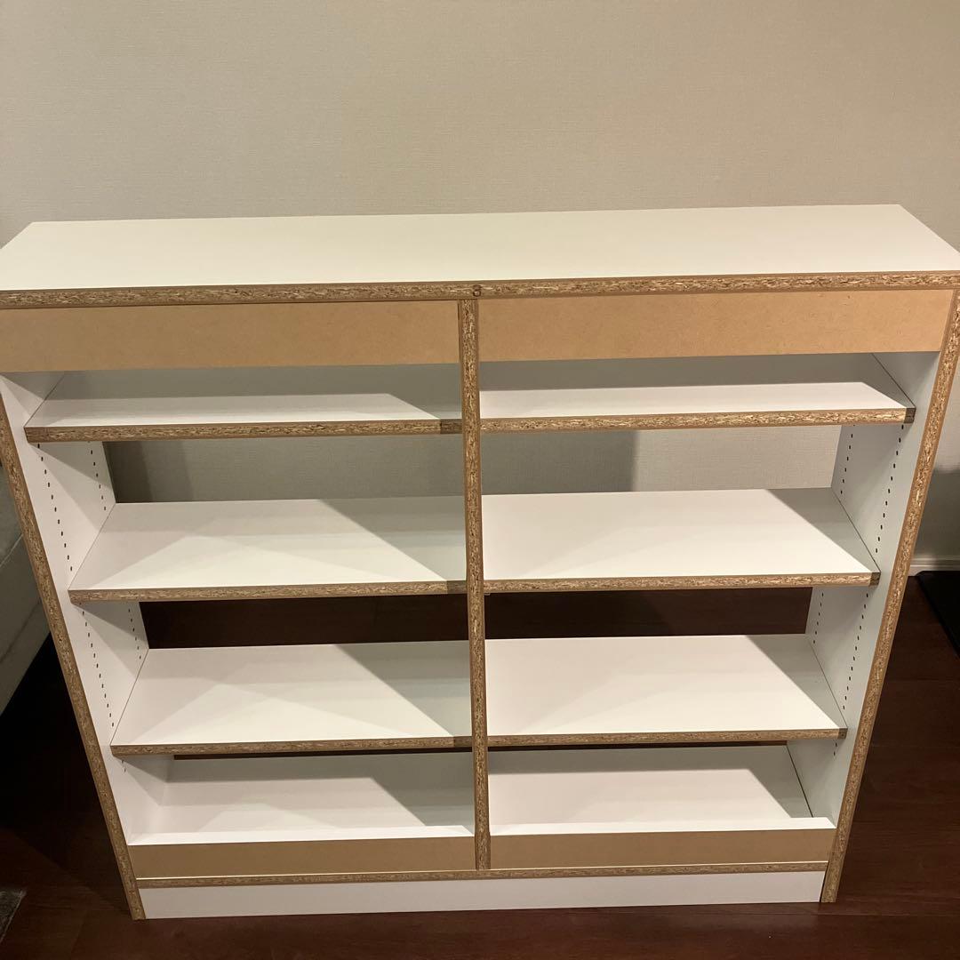 ホワイトオープンラック 幅90cm 奥行20cm