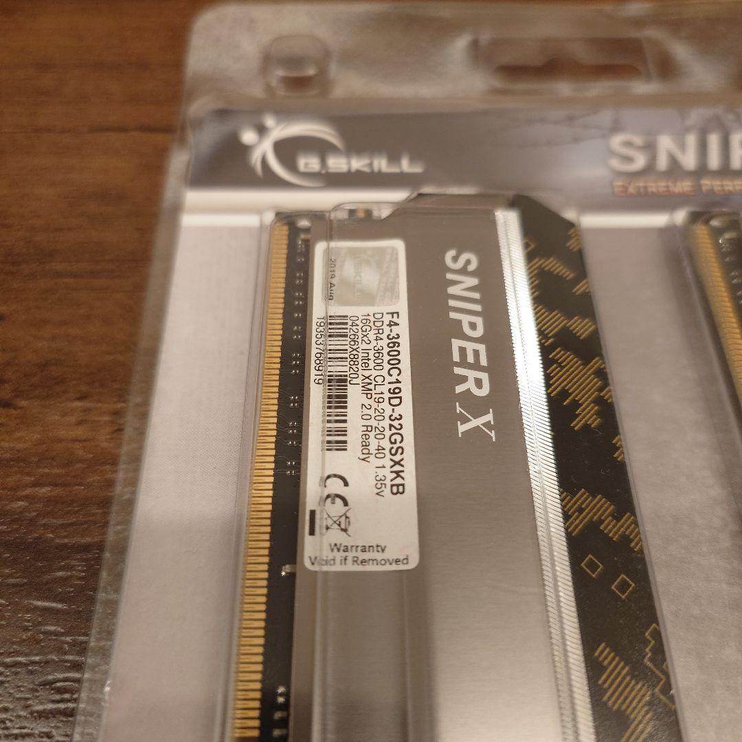 s*n様 DDR4メモリ G.SKILL 32GB(16GB*2) 3600MH
