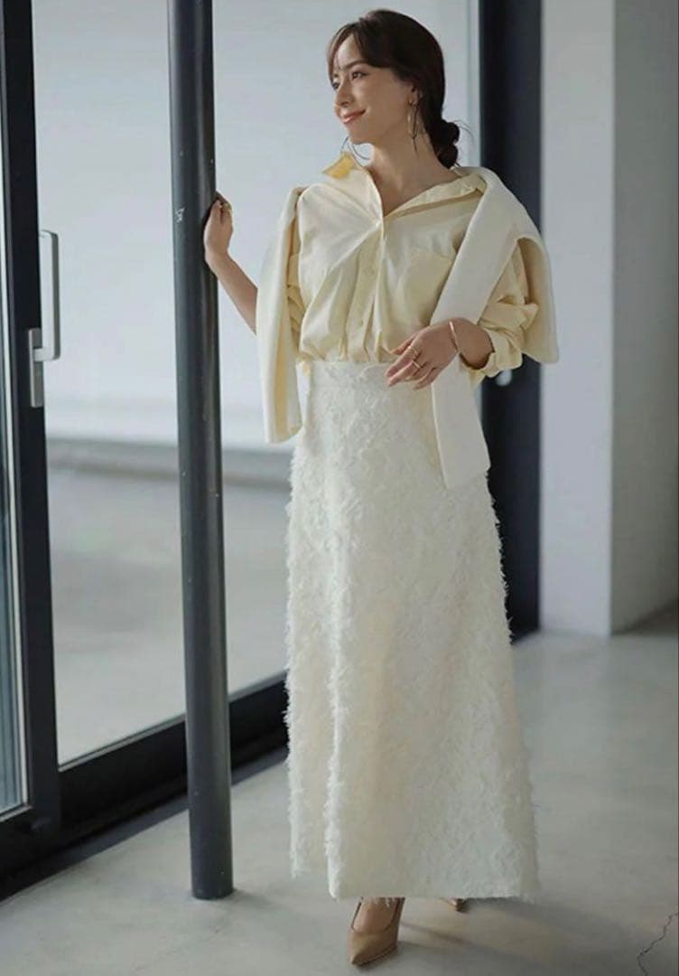 anuans アニュアンス スタンダードシャツ イエロー