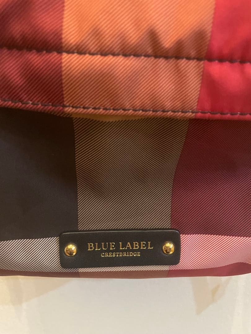 美品　BLUE LABEL 　チェック柄リュック