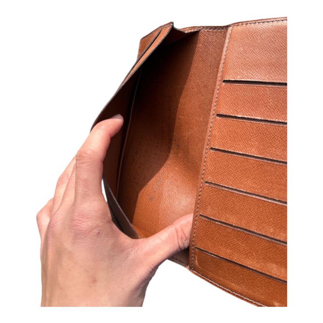 し*。様 正規品 ルイヴィトン モノグラム 二つ折り長財布 美品