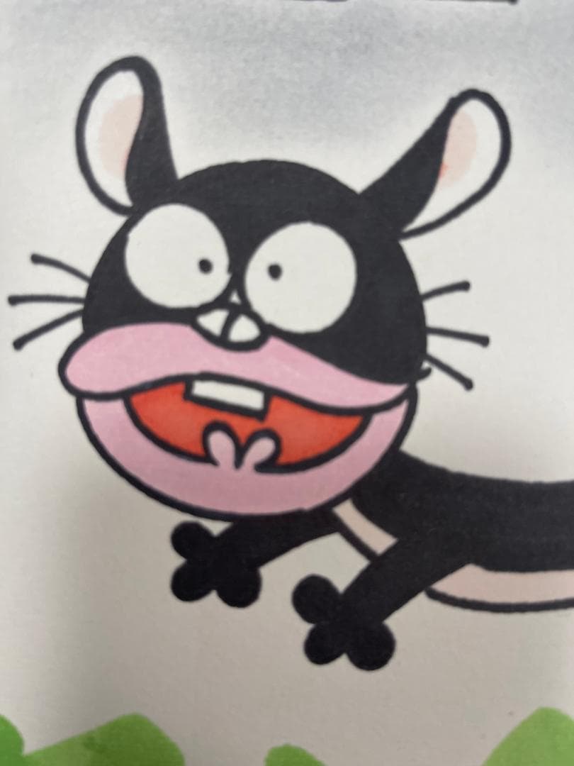 赤塚不二夫　天才バカボン【ウナギイヌ】直筆サイン色紙