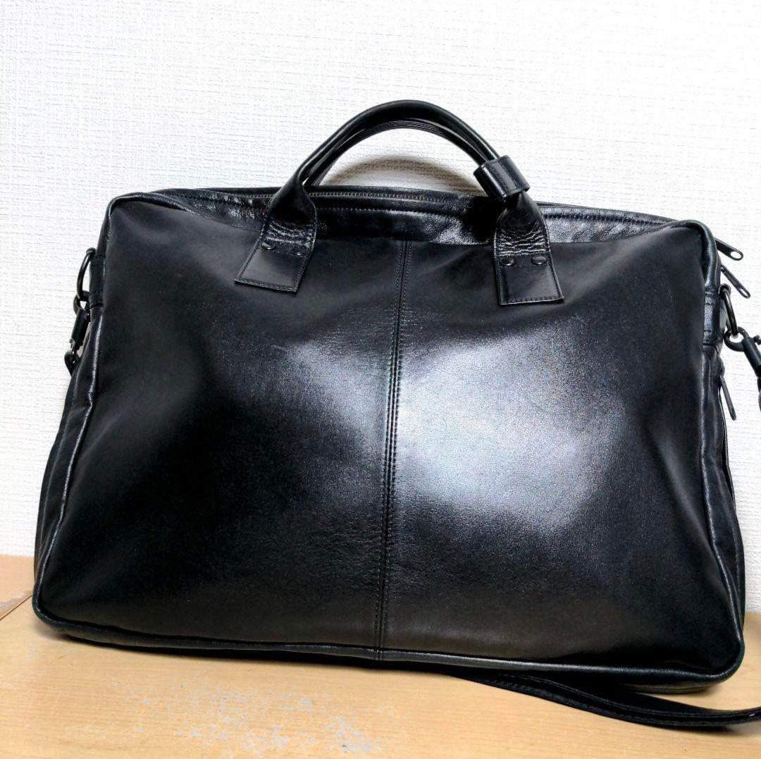 cc2 2way PORTER ビジネスバッグ ショルダーバッグ 黒 牛革