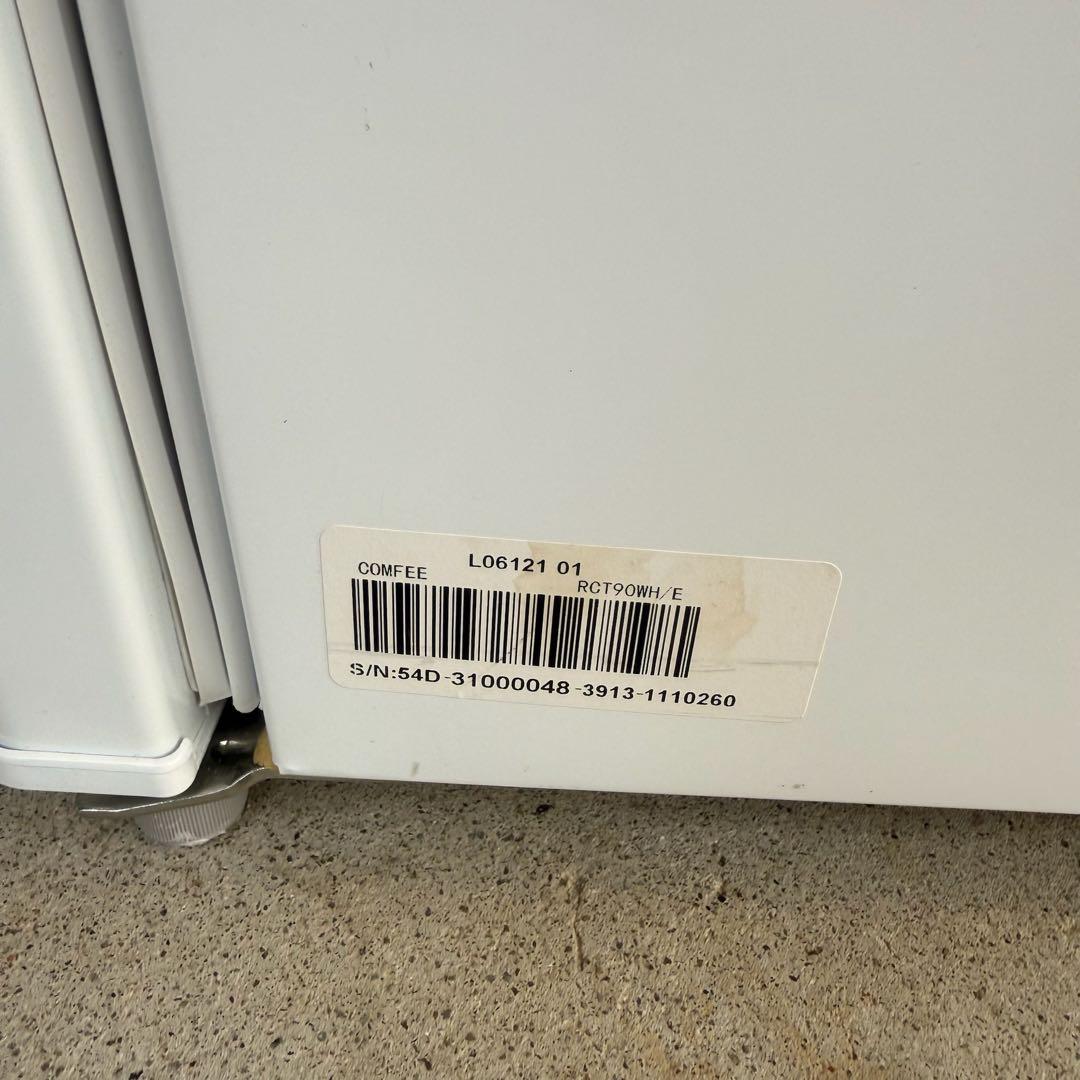 ● 美品 コンフィー 冷凍 冷蔵庫 90L 2ドア RCT90WH/E