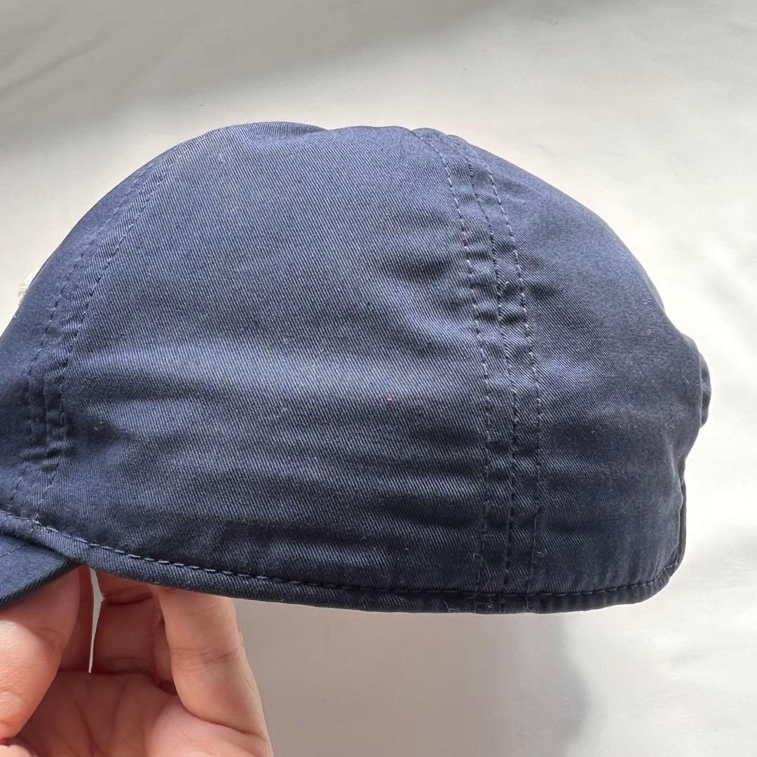 CELINE セリーヌキャップ ロゴ刺繍付き　人気のネイビー　サイズS 美品
