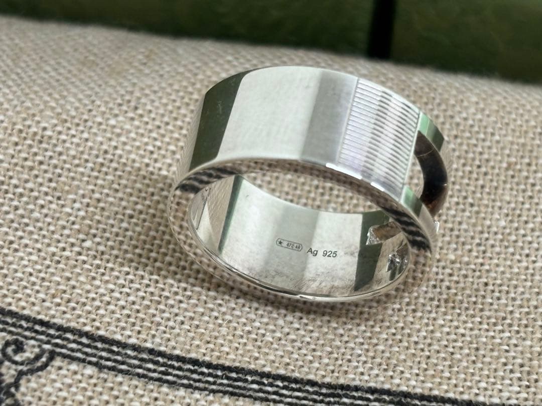 激安 新品 GUCClグッチ Gロゴ サイズ9号 指輪 リング シルバー925