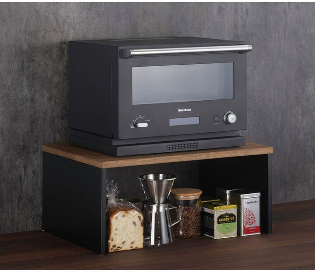 ブラック　キッチンラック　キッチン上ラック　木製ラック 幅60 ブラック