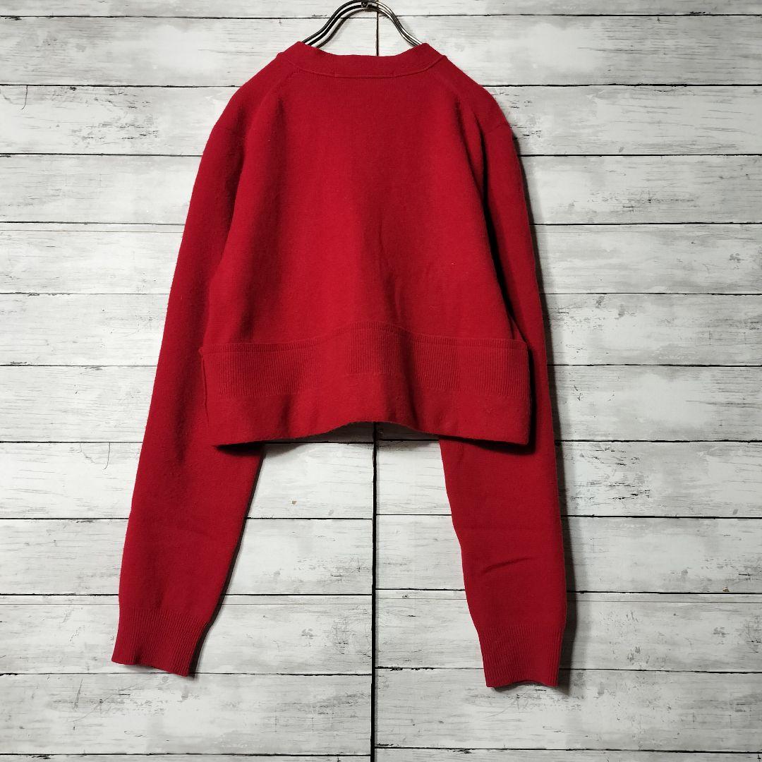 コムコム コムデギャルソン ショート丈ニットカーディガン 短丈 ウール