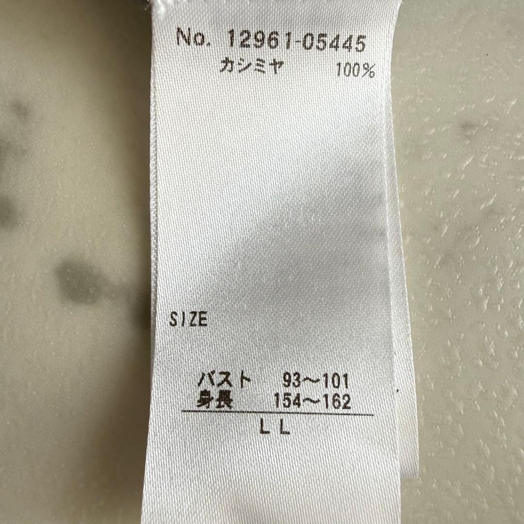 新品 ダーマコレクション LLサイズ カシミヤ100% vネックニット◆紫