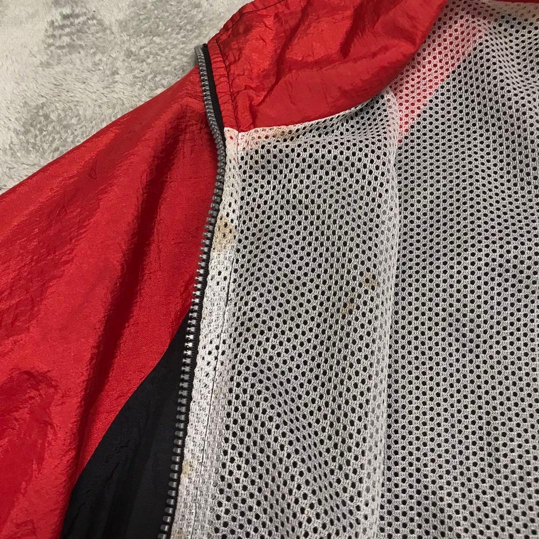 90s NIKE ナイキ　ビンテージナイロンジャケット　風車ロゴ　マルチカラー