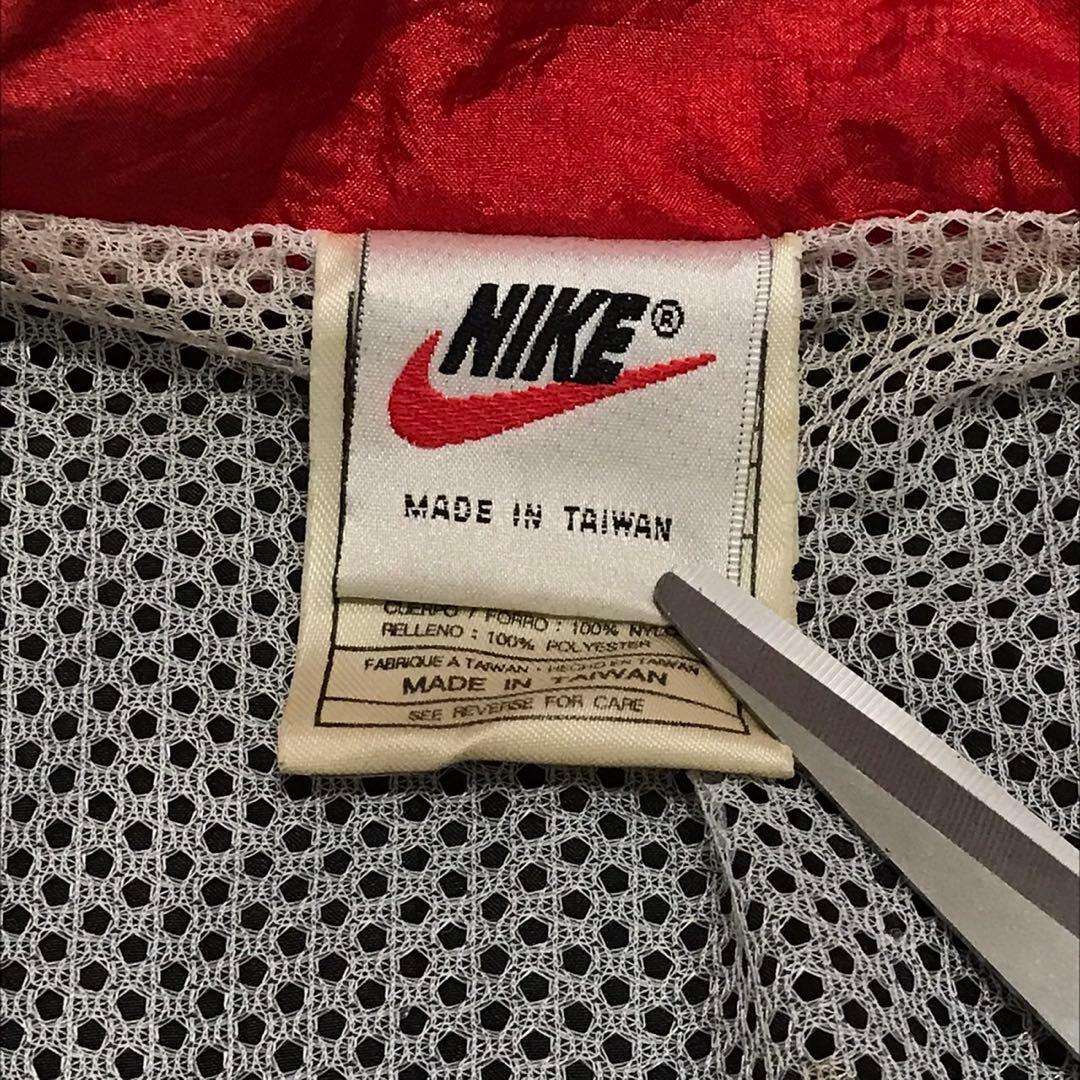90s NIKE ナイキ　ビンテージナイロンジャケット　風車ロゴ　マルチカラー