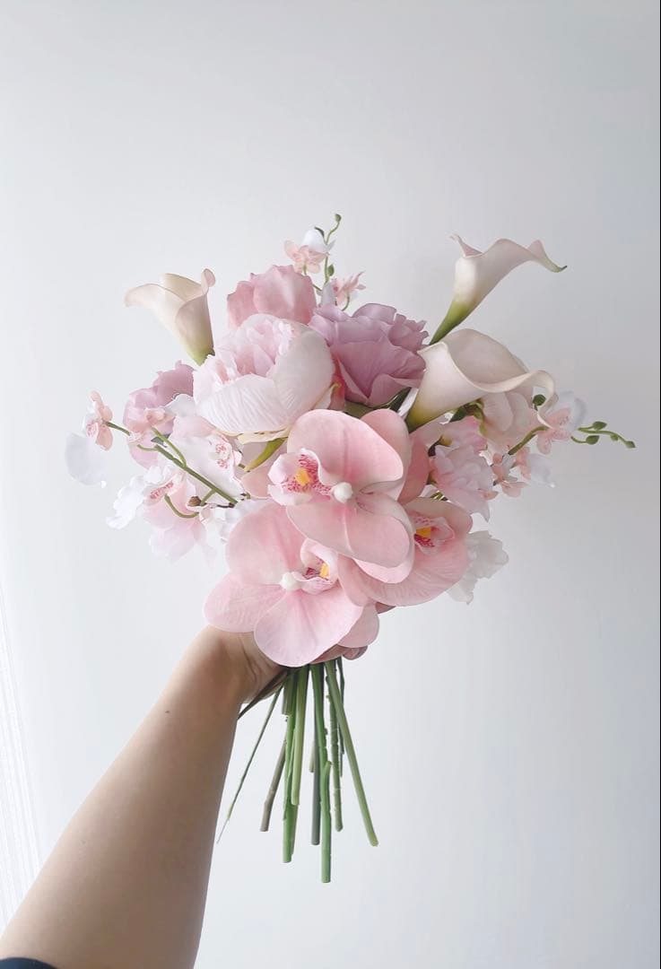 アーティフィシャルフラワー　ブルー　パープル　前撮り　ウェディング　結婚式