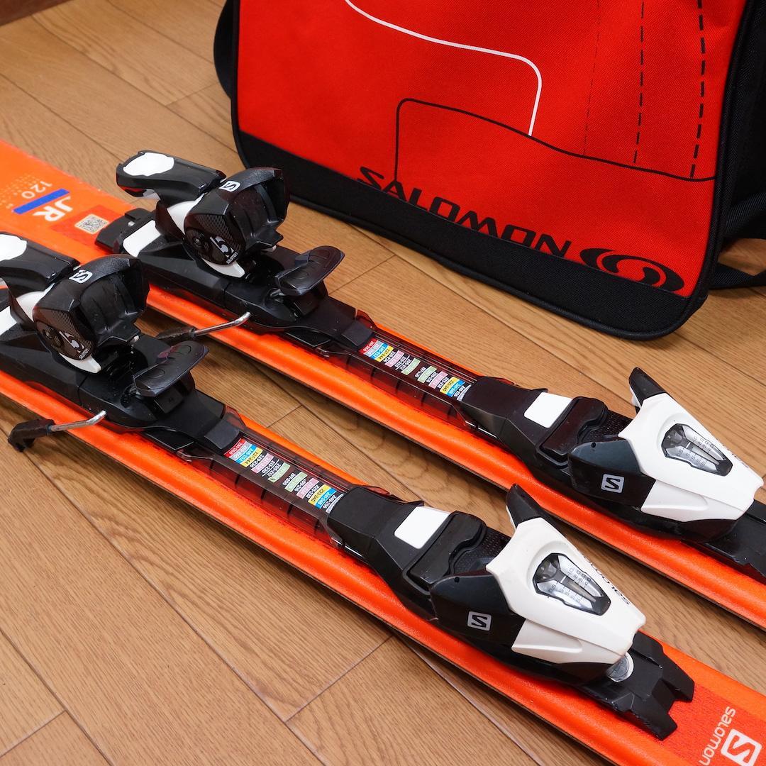 メンテ済 120cm 靴22cm SALOMON スキーセット おまけ